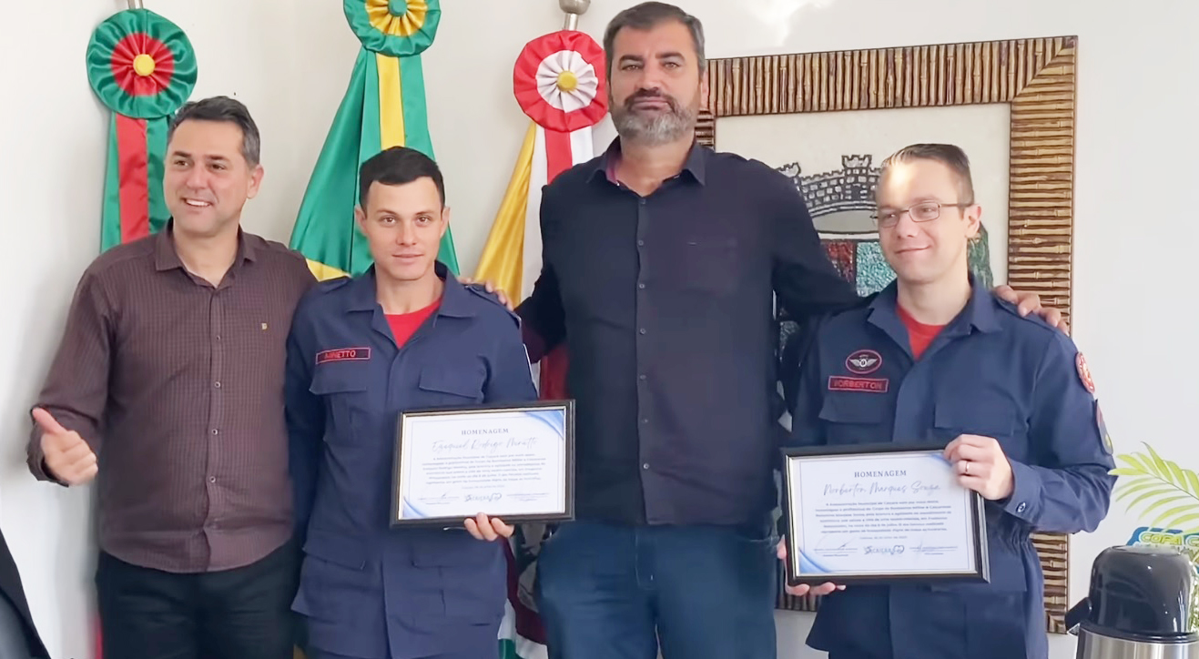 Capa Bombeiros de Caiçara recebem reconhecimento da Administração Municipal