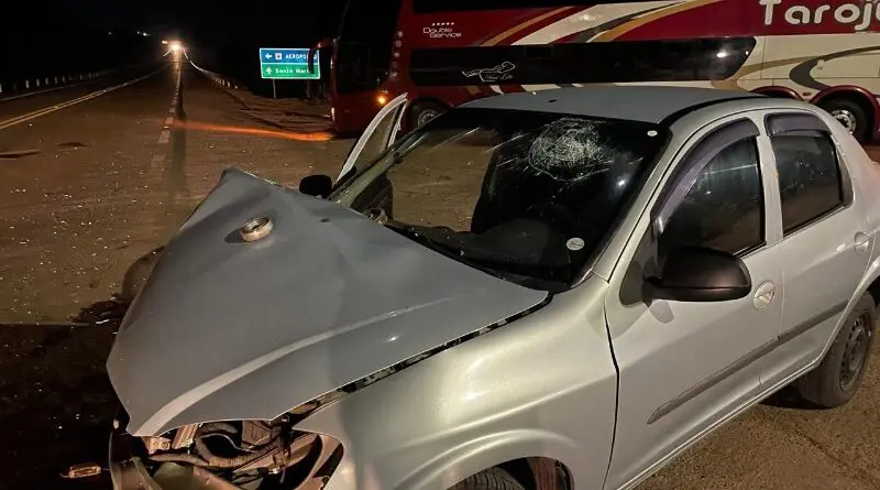 Capa Ônibus do Cometa de Panambi se envolve em acidente na BR-285 em Carazinho