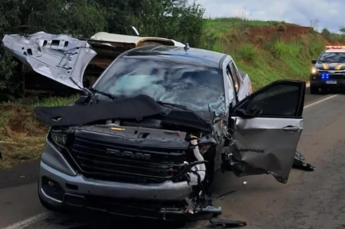 Capa Colisão entre quatro veículos causa morte de idoso na BR-470 em Lagoa Vermelha