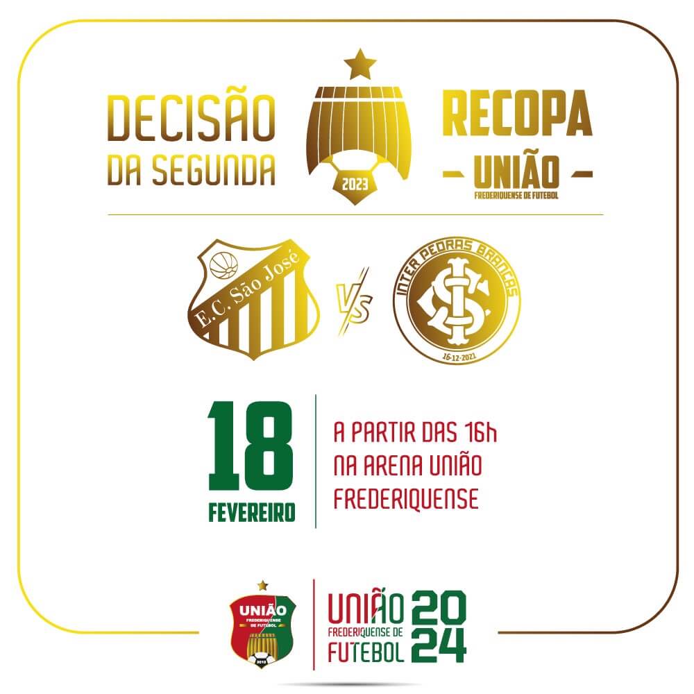 Capa Segunda edição da Recopa União-FW acontece neste domingo, 18
