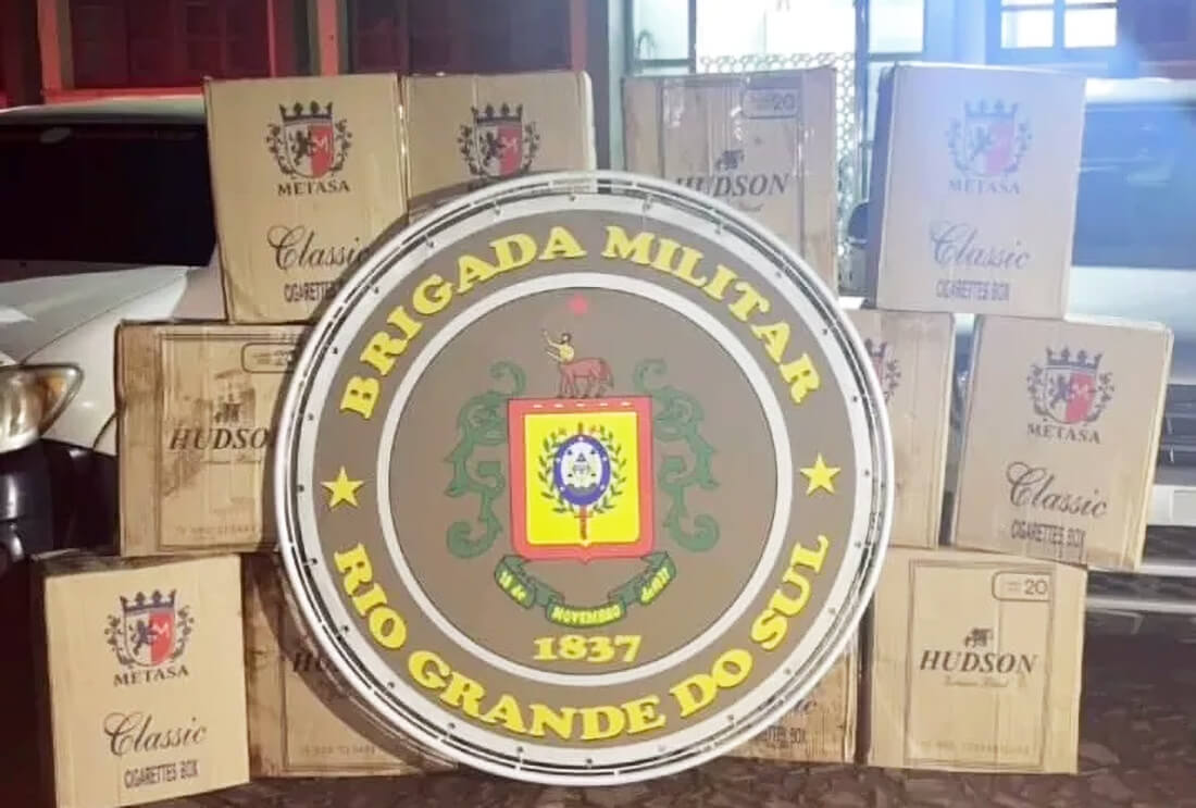 Capa Brigada Militar apreende cigarros de origem estrangeira em Três Passos