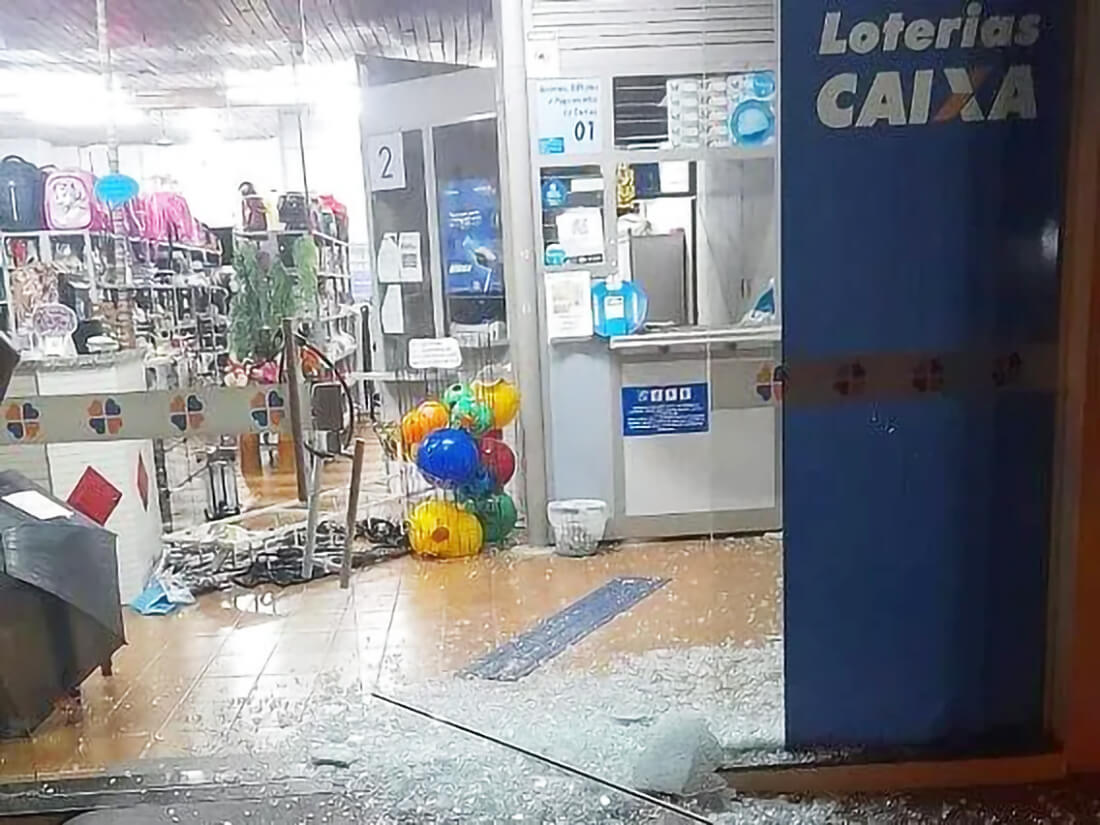 Capa Dois homens invadem e furtam agência lotérica em Vista Gaúcha