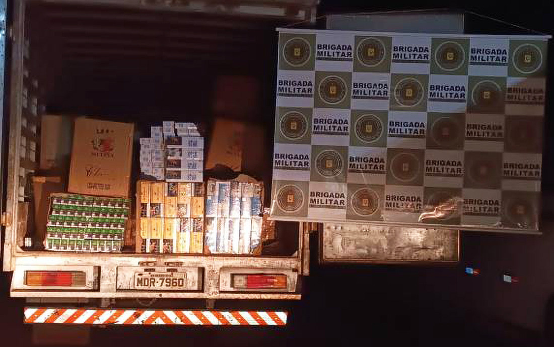 Capa Brigada Militar de Horizontina prende dois homens e apreende mais de R$ 500 mil em contrabando de cigarros
