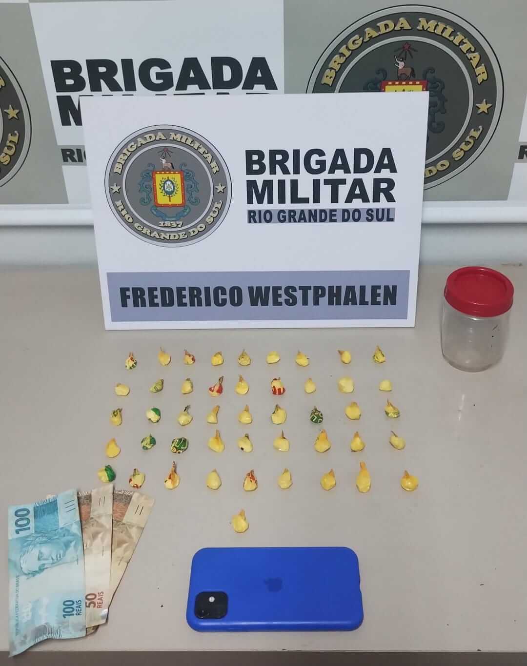 Capa  Brigada Militar prende homem por tráfico de drogas em Frederico Westphalen