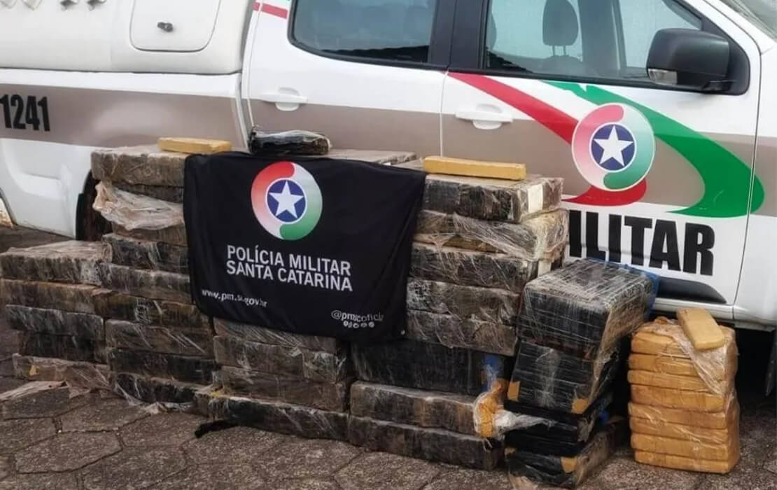 Capa Mais de 500 kg de maconha são encontrados em matagal no oeste catarinense
