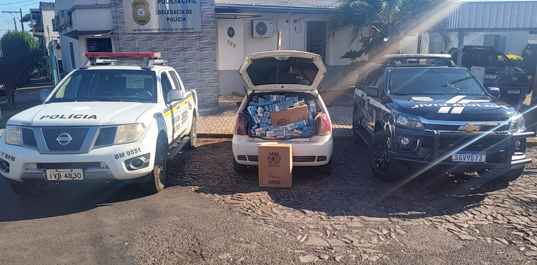 Capa Polícia apreende 12,5 mil maços de cigarros contrabandeados em Três Passos