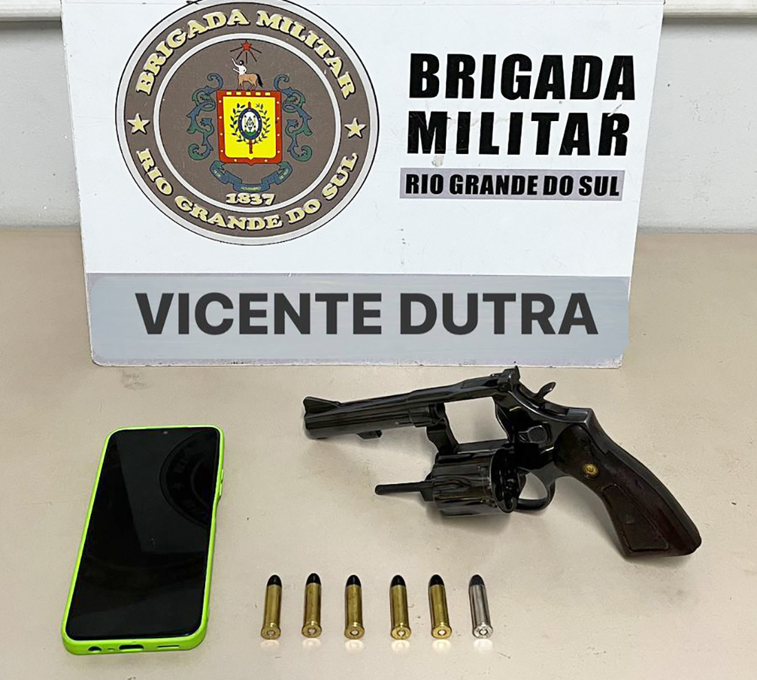 Capa Homem é preso por porte ilegal de arma em Vicente Dutra