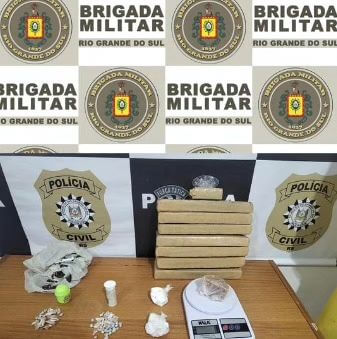 Capa Policiais prendem homem por tráfico de entorpecente em Três Passos