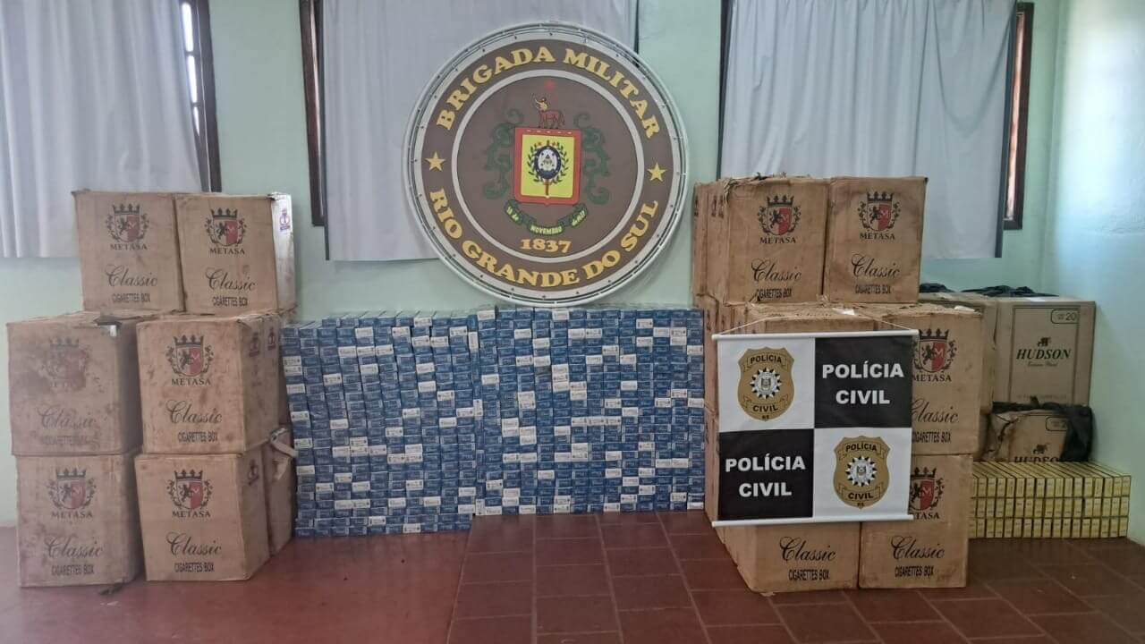 Capa BM e PC realizam prisão e apreendem cigarros contrabandeado em Três Passos
