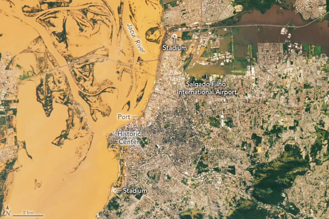 Capa Nível da água está acima da cota de inundação em nove de dez rios monitorados pela Defesa Civil do RS