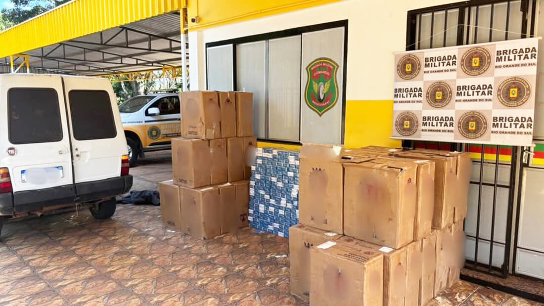 Capa Polícia apreende 21 mil maços de cigarro contrabandeado na ERS-210