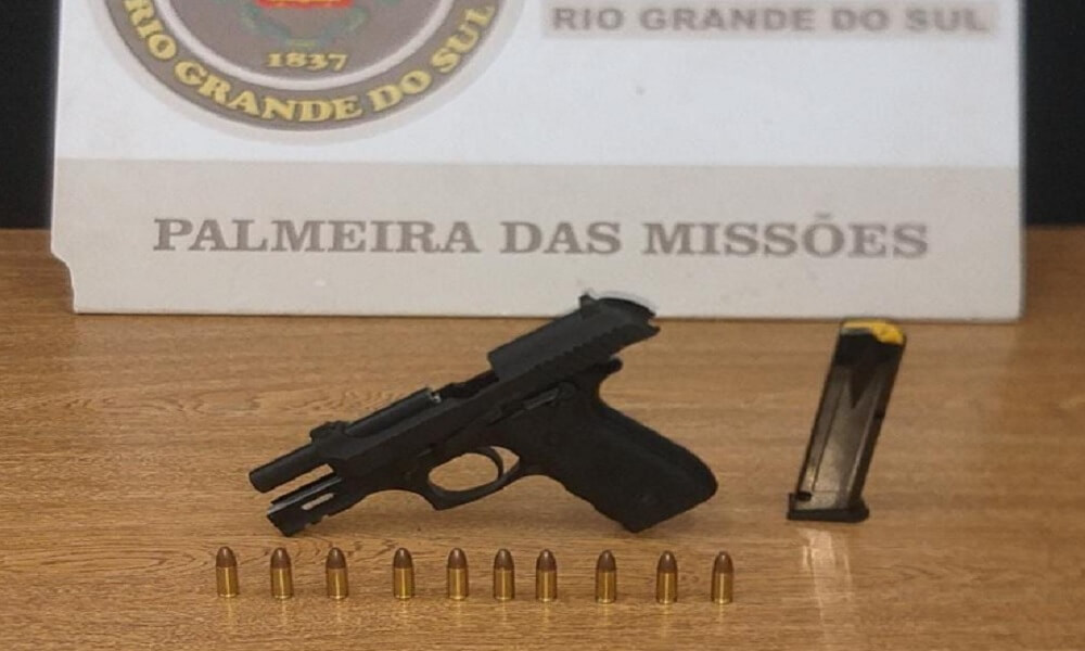 Capa Palmeira das Missões: mulher é presa por porte ilegal de arma de fogo