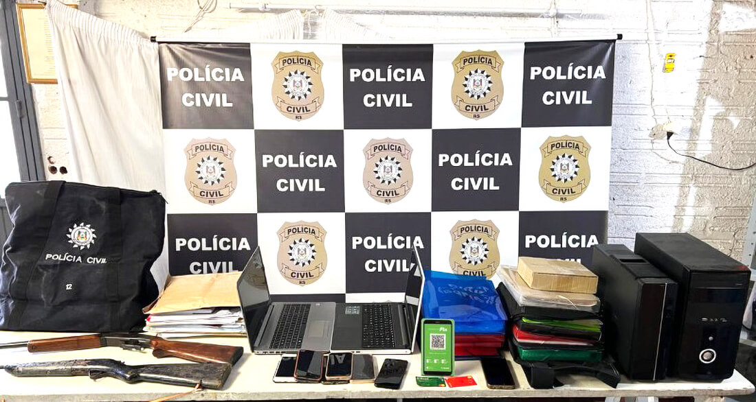 Capa Operação policial é deflagrada contra crimes de estelionato e organização criminosa em diversos municípios do interior do RS