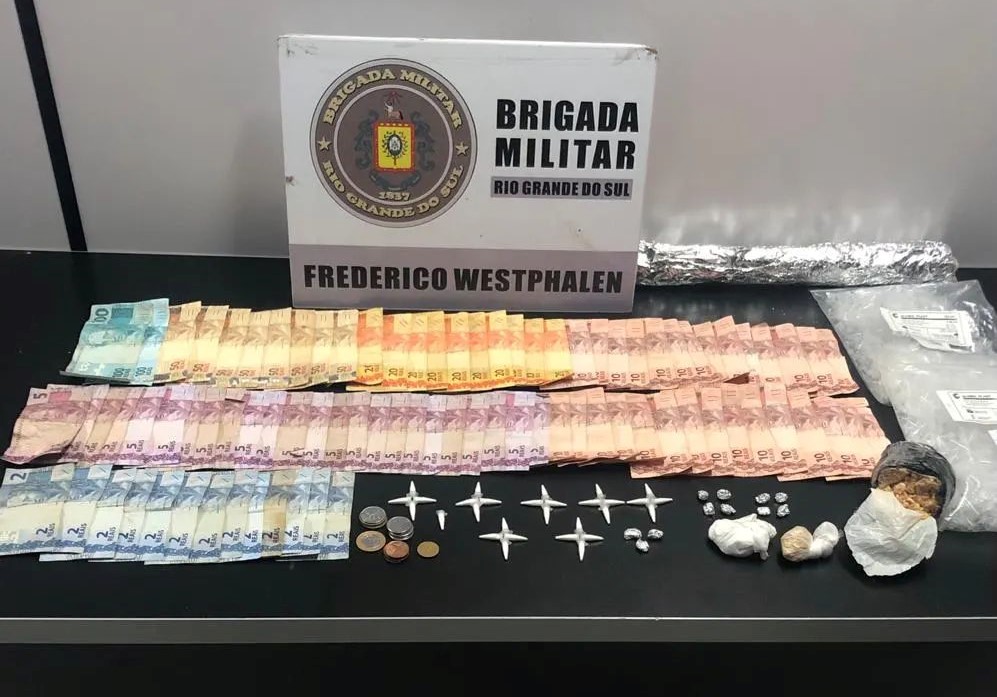 Capa Brigada Militar prende dupla por tráfico de drogas em Frederico Westphalen