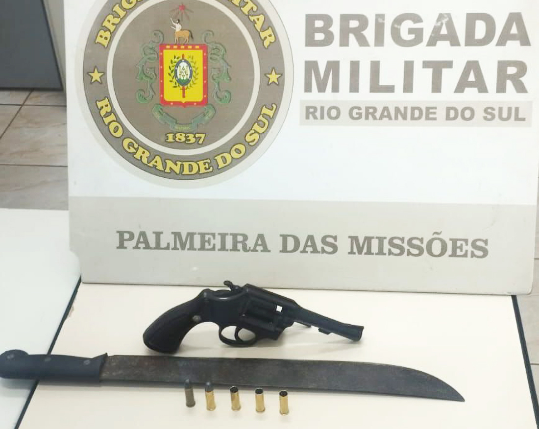 Capa Brigada Militar prende homem após lesão corporal por arma de fogo em Palmeira das Missões