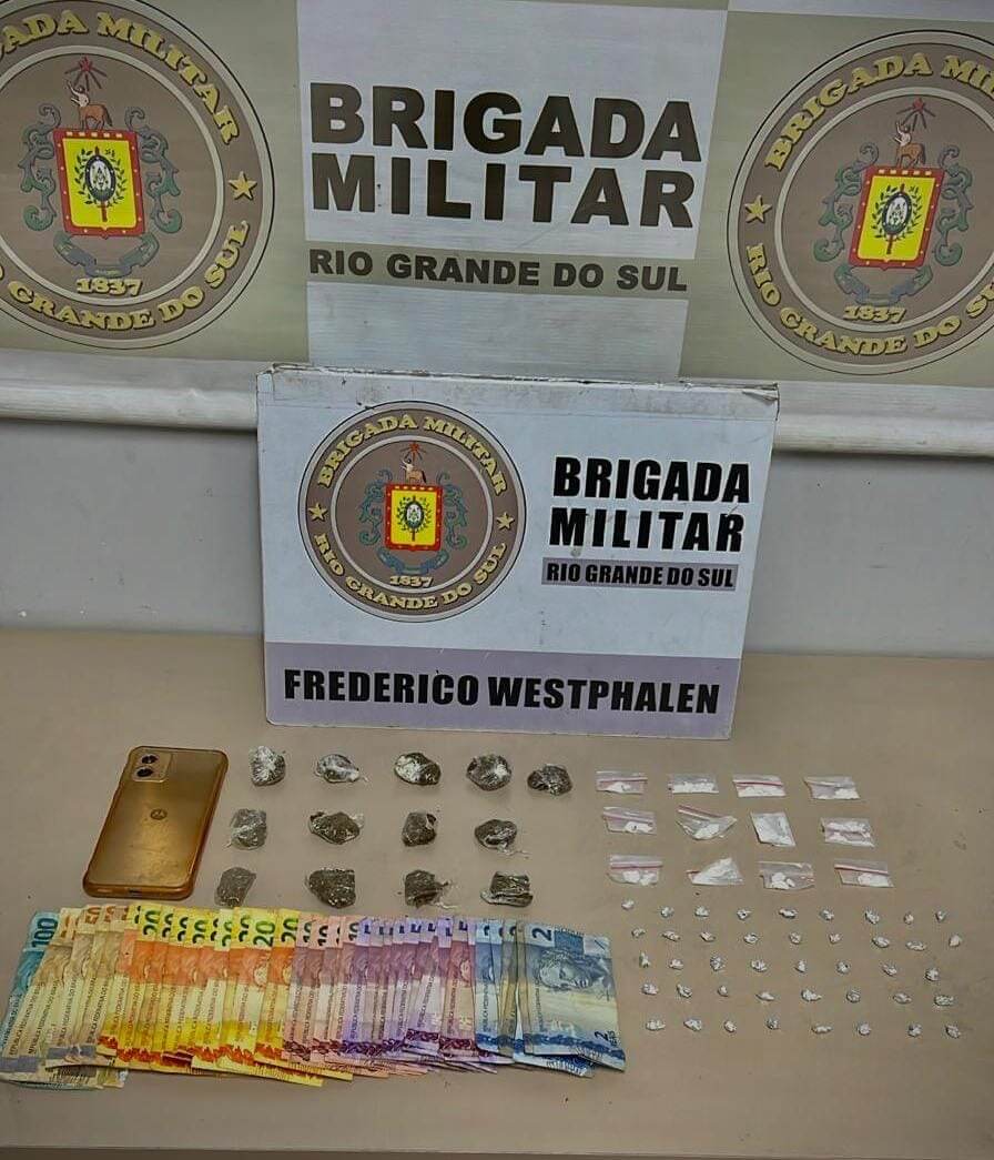 Capa Brigada Militar prende indivíduo por tráfico de drogas em Frederico Westphalen