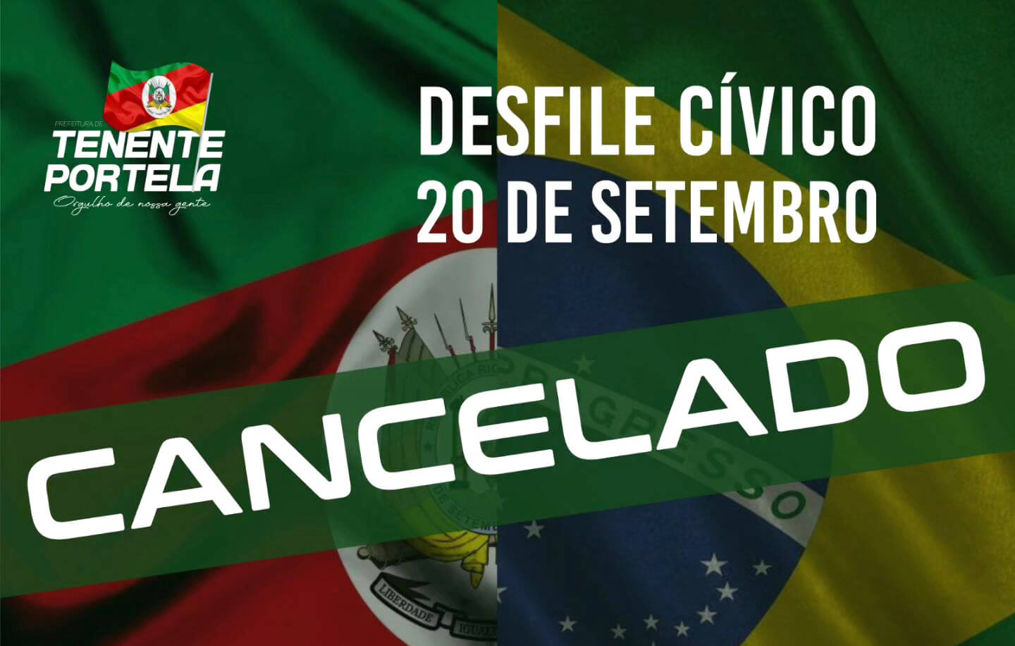 Capa Desfiles de 20 de setembro são cancelados em Três Passos e Tenente Portela