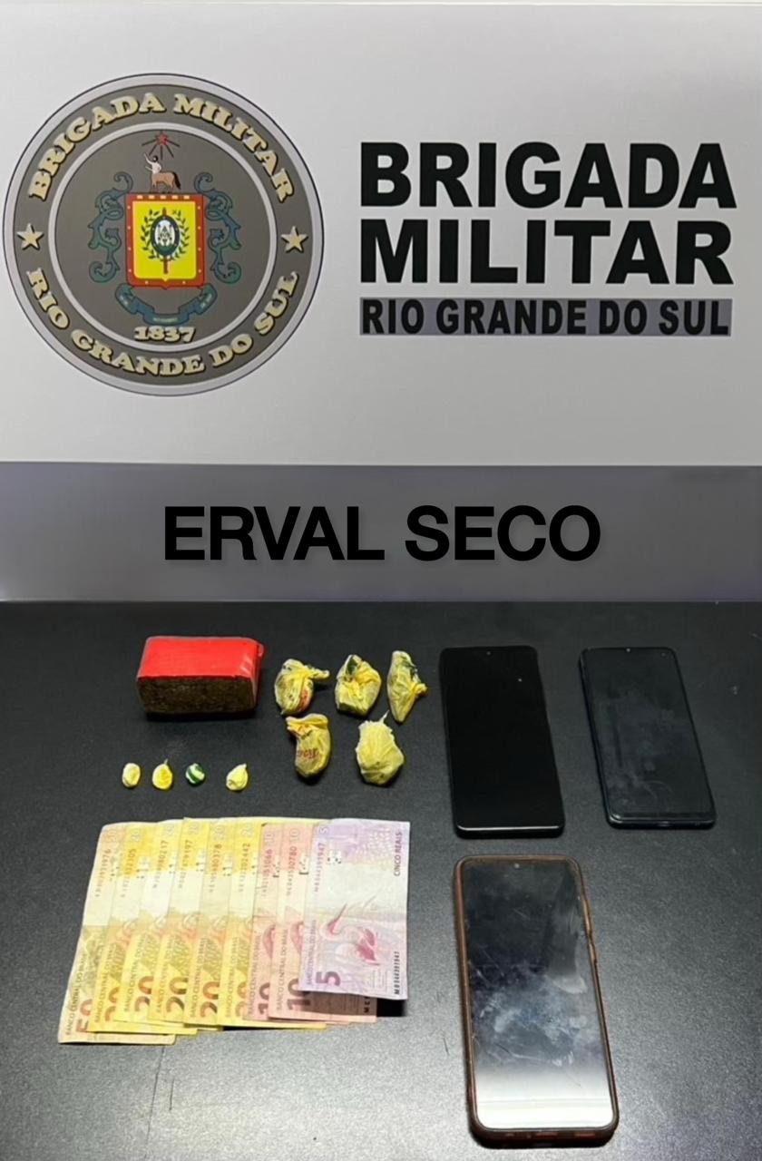 Capa Homem é preso por tráfico de drogas em Erval Seco