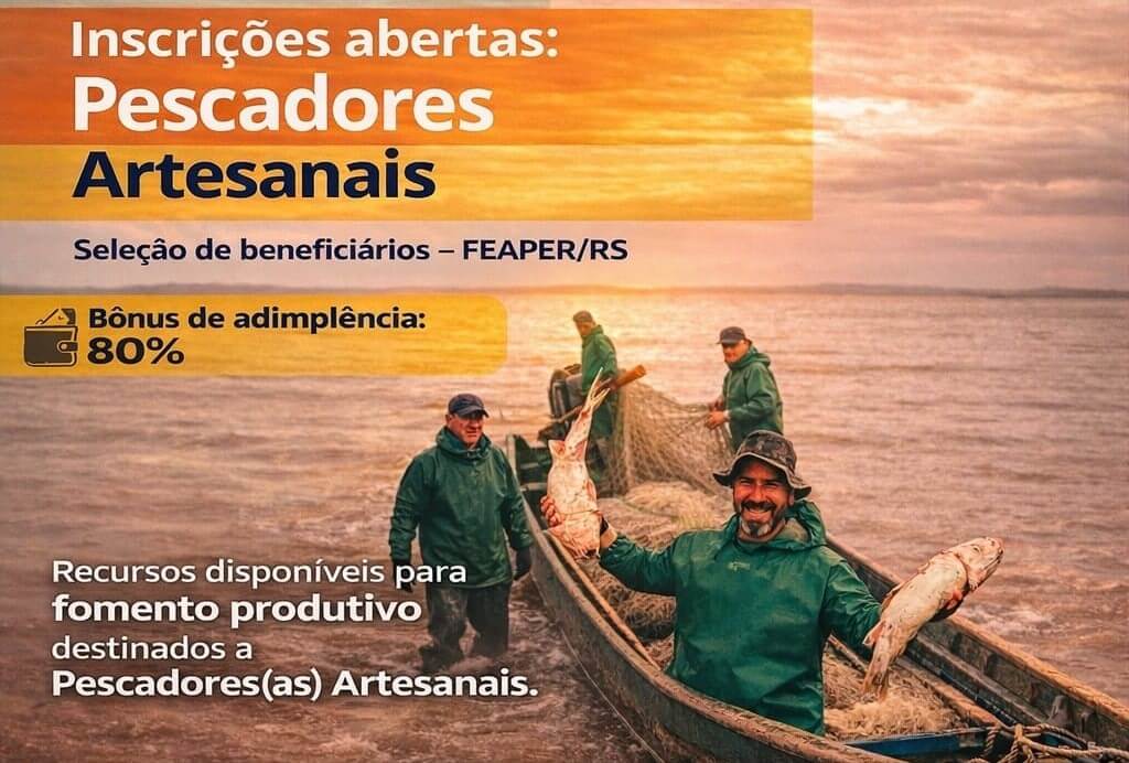 Capa Emater de Frederico Westphalen abre inscrições para o Programa Desenvolve RS Rural – Pescadores Artesanais