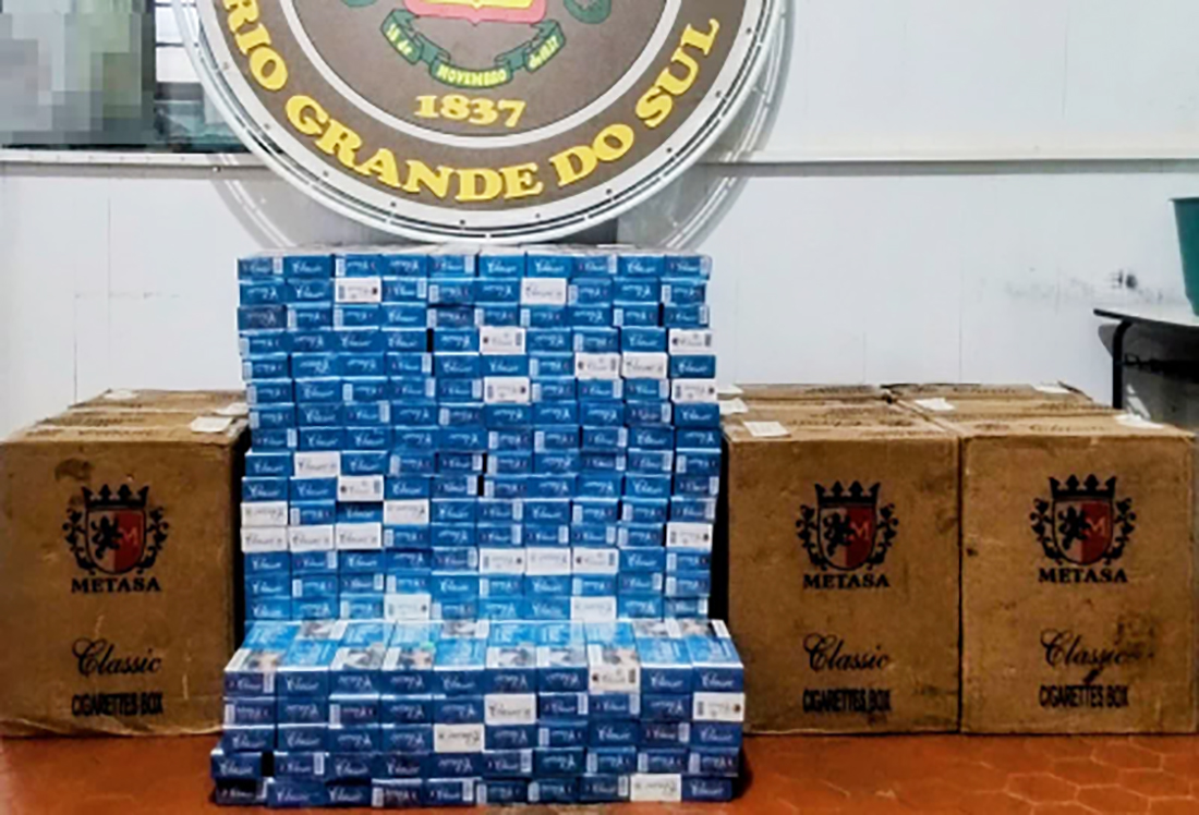 Capa Brigada Militar apreende 11 mil maços de cigarros contrabandeados em Esperança do Sul