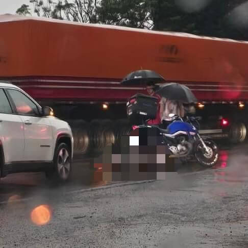 Capa Motociclista fica ferido em acidente na BR-386 em FW