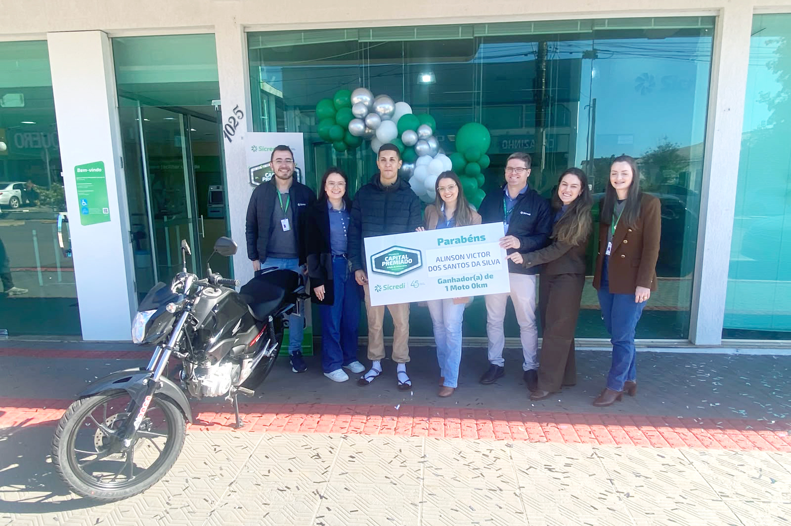 Capa Associado de Frederico Westphalen é o ganhador de uma motocicleta no sorteio da campanha Capital Premiado da Sicredi