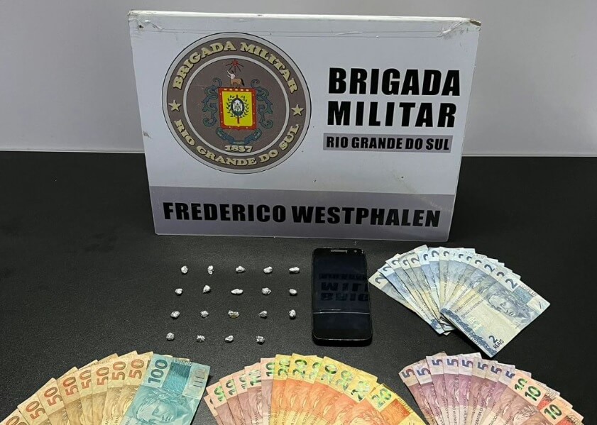 Capa Brigada Militar prende casal por tráfico de entorpecentes em Frederico Westphalen