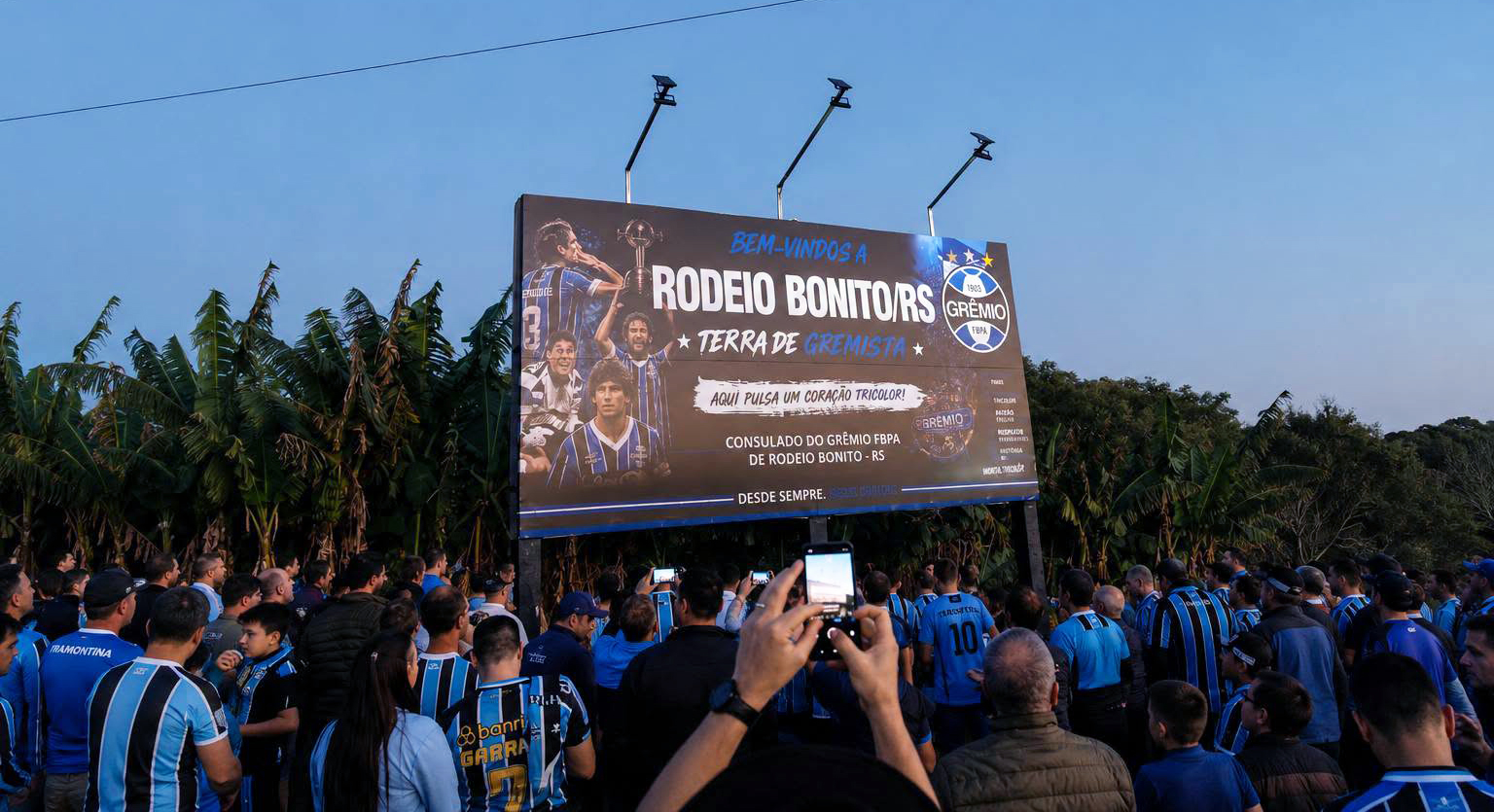 Capa Consulado do Grêmio inaugura placa de identificação no acesso a Rodeio Bonito
