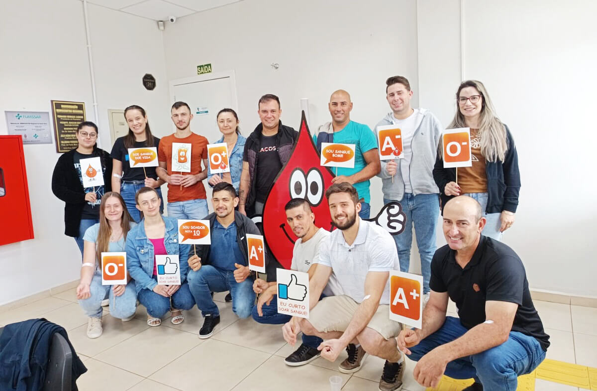 Capa Mais de 30 doadores de Palmitinho reforçam estoque de sangue em Santa Rosa