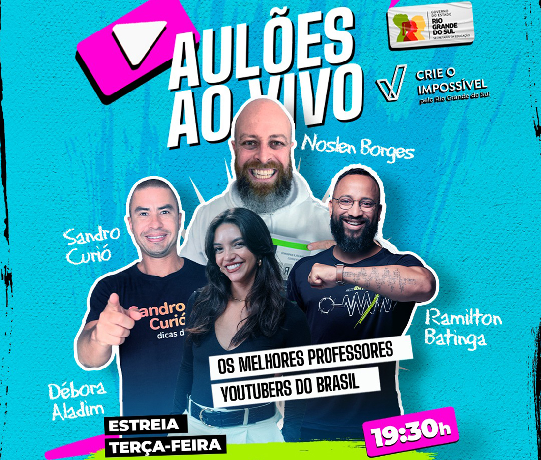 Capa Os melhores professores youtubers do país vão preparar os estudantes gaúchos para o ENEM