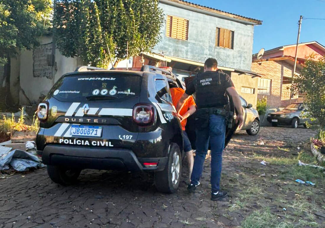 Capa Polícia Civil prende suspeitos de latrocínio em Seberi com mandados cumpridos em Frederico Westphalen