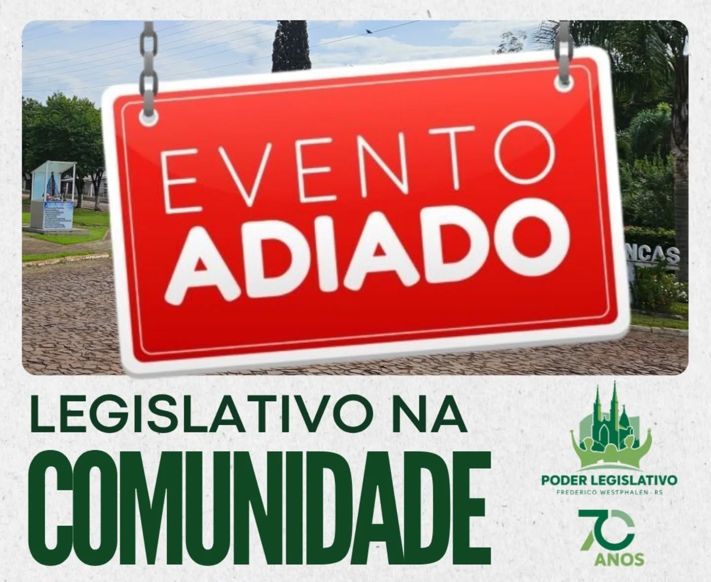 Capa Câmara de Vereadores de Frederico Westphalen comunica adiamento da 2ª edição do Legislativo na Comunidade