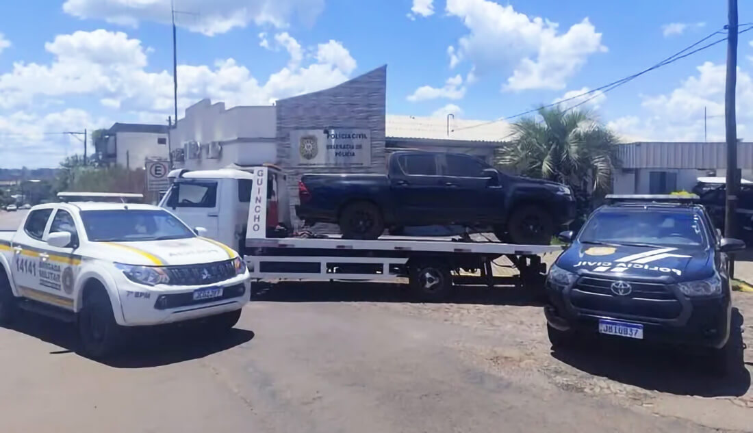 Capa Ação conjunta entre Brigada Militar e Polícia Civil recupera caminhonete furtada em Três Passos