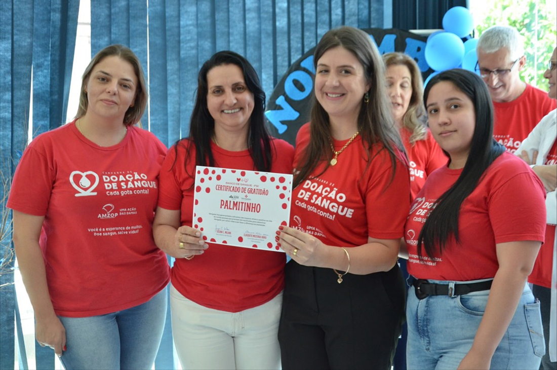 Capa Palmitinho é destaque regional e supera 200 doações de sangue na campanha “Cada Gota Conta”