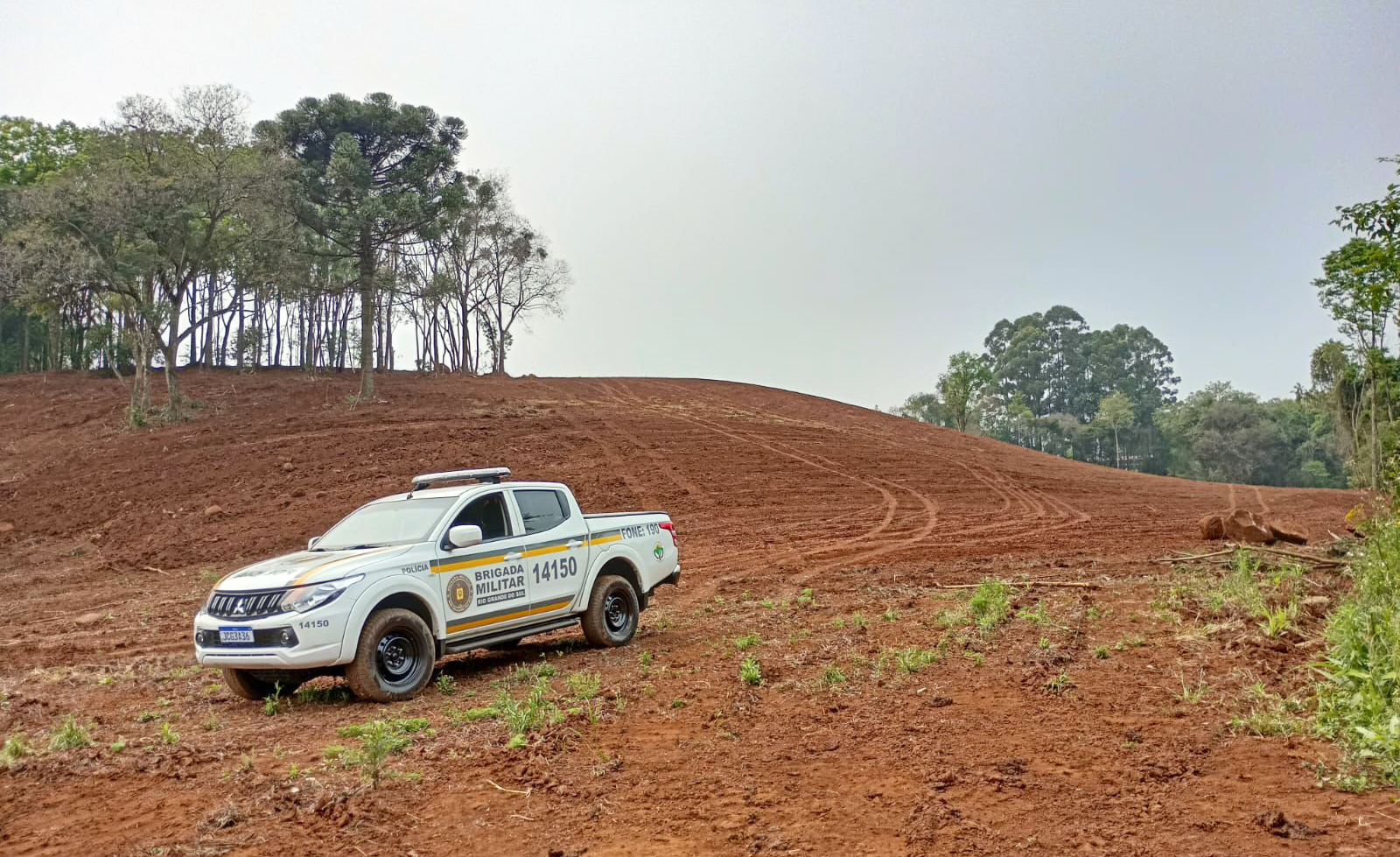 Capa Brigada Militar flagra destruição de vegetação nativa e área de preservação permanente em Erval Seco
