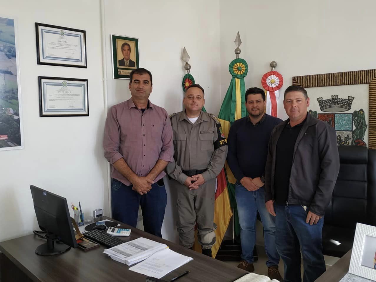 Capa Comandante do 37º BPM realiza visita institucional ao município de Caiçara