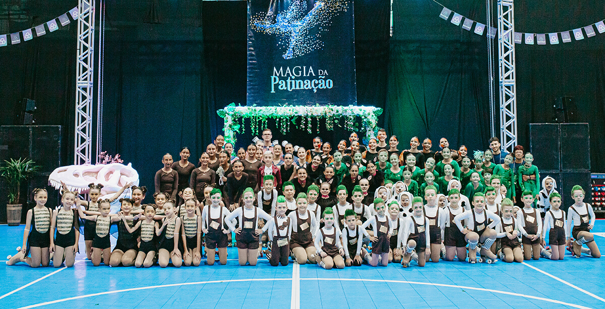 Capa Espetáculo Natureza em Cena apresentado pelo Clube Magia da Patinação encanta o público