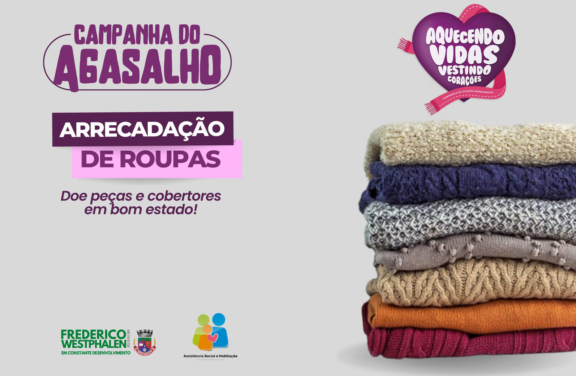 Capa Campanha busca aquecer o inverno de quem mais precisa