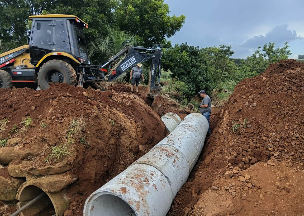 Capa Linha Boa Esperança recebe obras de ampliação da Rede Pluvial em Frederico Westphalen