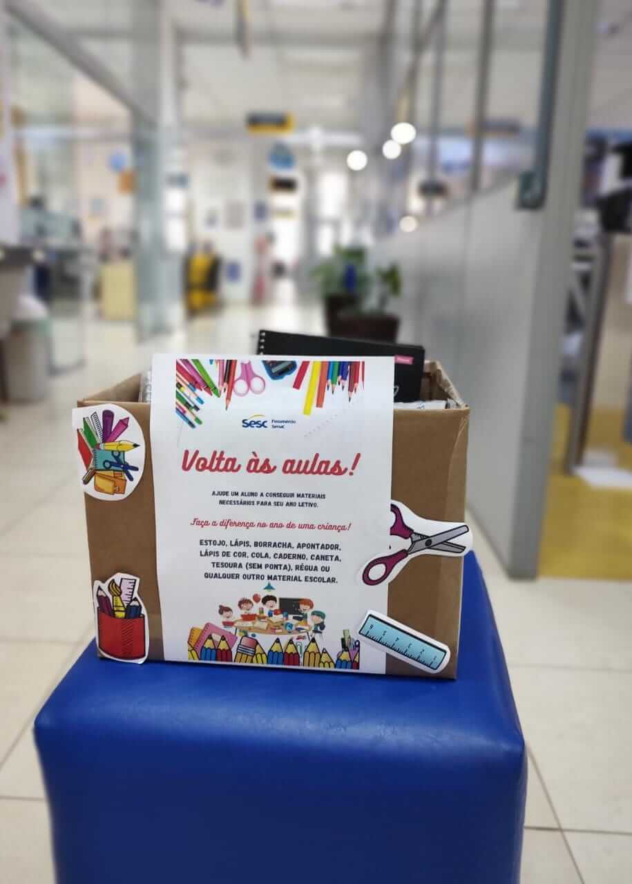 Capa Sesc/FW realiza campanha de arrecadação de material escolar