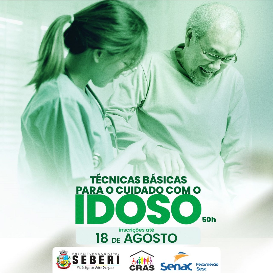 Capa Cras de Seberi oferece curso de Técnicas Básicas para Cuidado com o Idoso
