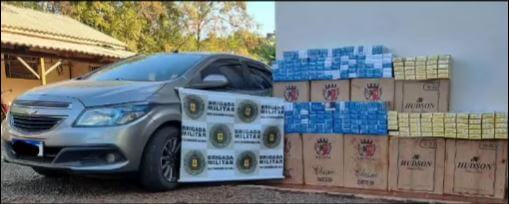 Capa Brigada Militar apreende veículo e cigarros contrabandeados em Crissiumal