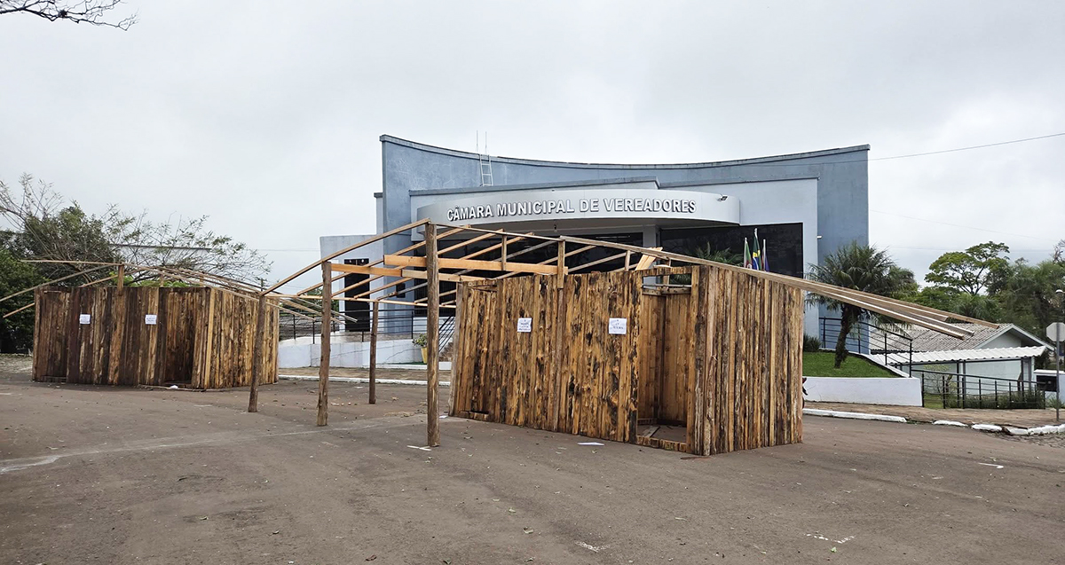 Capa Caiçara avança na montagem da estrutura para o 47º Acampamento Farrapo