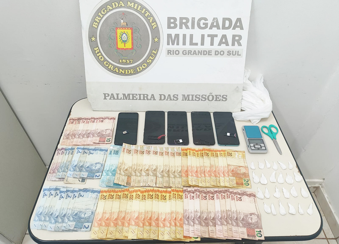 Capa Brigada Militar prende dois homens por tráfico de drogas em Palmeira das Missões