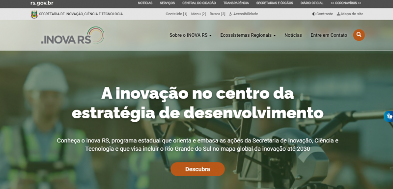 Capa Novo site valoriza ecossistemas regionais de inovação