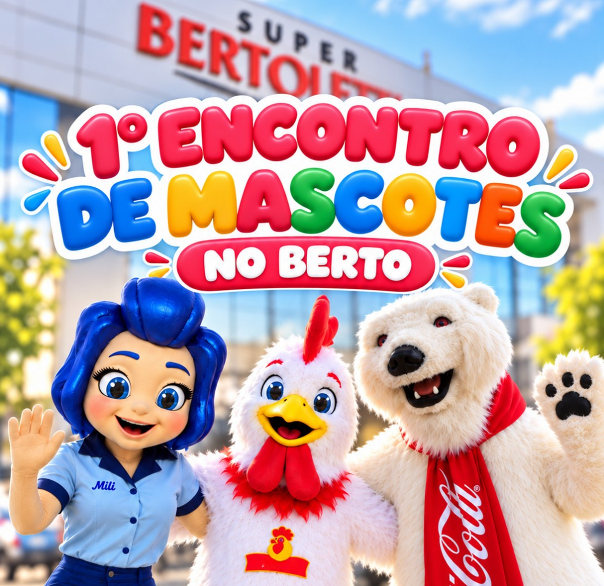 Capa Super Bertoletti promove 1º Encontro de Mascotes com atrações e degustações no próximo sábado