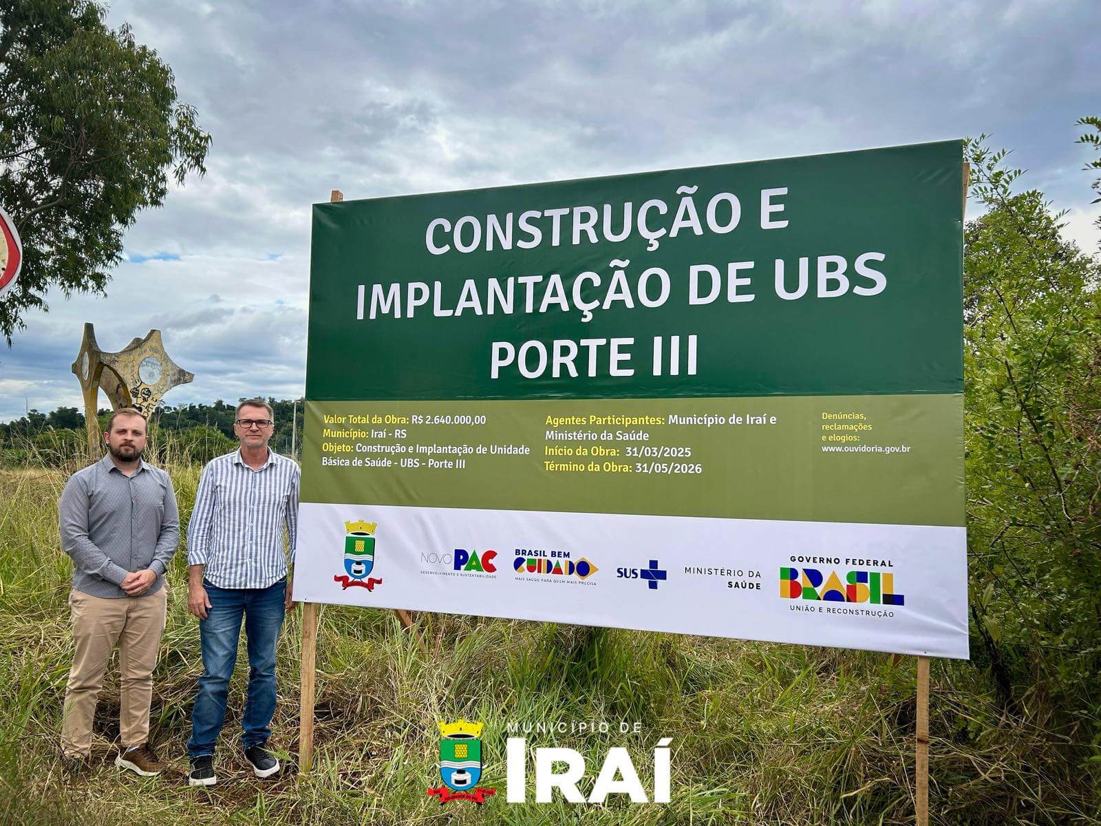 Capa Iraí inicia construção de UBS com valor de R$ 2,64 milhões