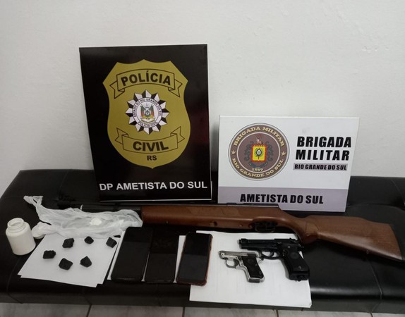 Capa Ametista do Sul: agentes de segurança pública cumprem mandando de busca e apreensão