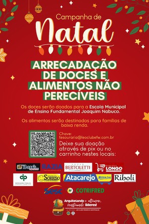 Capa LEO Clube FW promove ações de arrecadação de doces e alimentos