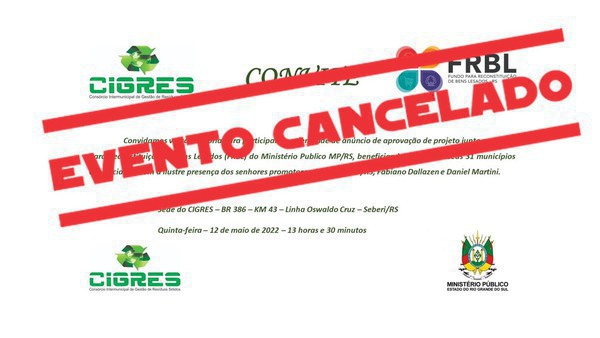 Capa Cancelada visita dos promotores Dallazen e Martini ao Cigres